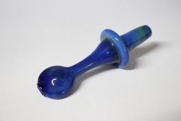Crownhookahs The Wand V3 – Cobalt Silver Fume